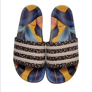 Adidas Adilette Tropical Floral Print Slide Sandal